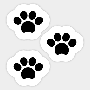 black dog paws design Sticker